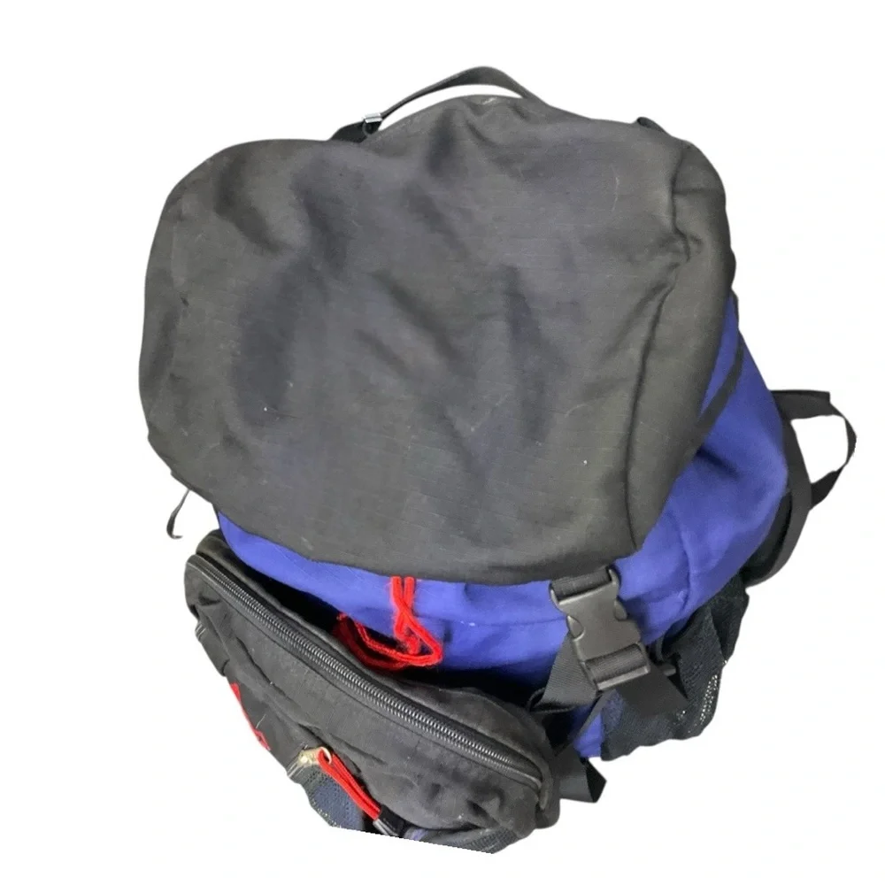 🎒 Vintage REI Blue Black‎ Top Load Hiking Backpack Trail Pack
